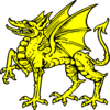 Gold Dragon Symbol Clip Art